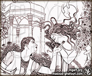 master paintings, european paintings, art gallery collection: two lovers meet